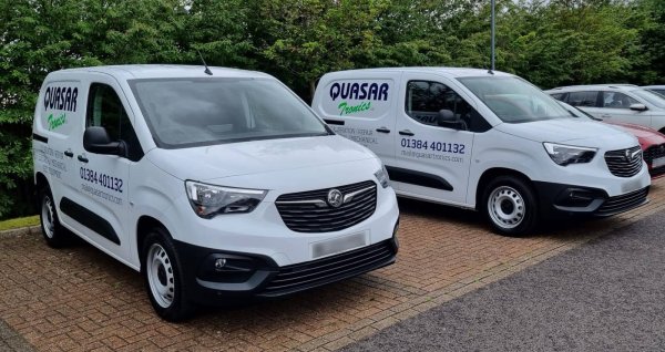 Quasartronics vans for our customer delivery service